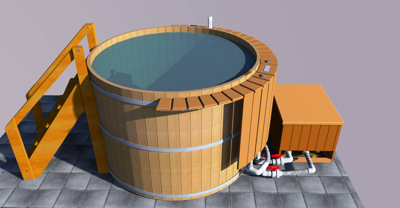 HydroTherapy tub with Wood Accesories